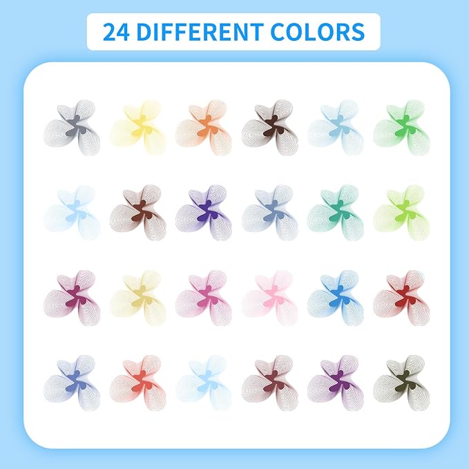 24 Fineliner Pens Set 0.4mm Ultra Fine Tip Drawing Markers - Image 2