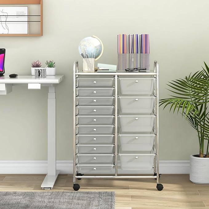BECOMFORT 15-Drawer Rolling Cart - Image 2