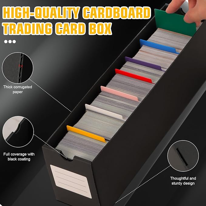 Trading Card Storage Box, Includes 12-600 CT Boxes & 48 Card Dividers, 12000+ - Image 5