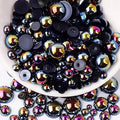 2000PCS AB Color Imitation Half Round Pearls Bead Loose Beads Gems, Mixed Sizes by UYTRDVG