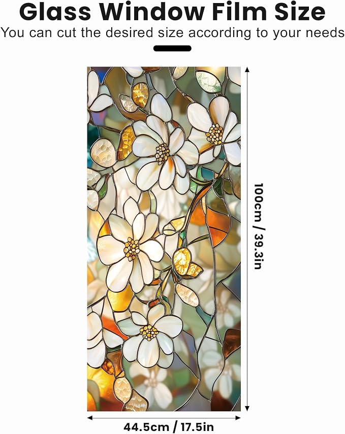 Stained Glass Window Privacy Film Static Cling - Image 2