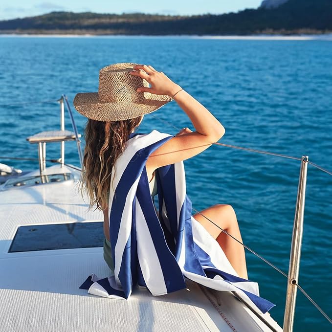 Dock & Bay Beach Towel - Quick Dry, Sand Free - Compact, Lightweight - 100% Recycled - Includes Bag - Set of 6 - Best of The Best, Large (160x90cm, 63x35)