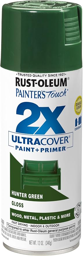 Rust-Oleum Painter's Touch 2X Ultra Cover Spray Paint, Gloss Hunter Green | by Rust-Oleum