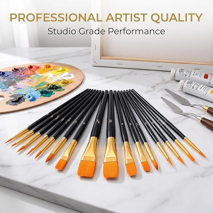 Soucolor Acrylic Paint Brushes Set, Halloween Pumpkin Ceramic Crafts Supplies - Image 4