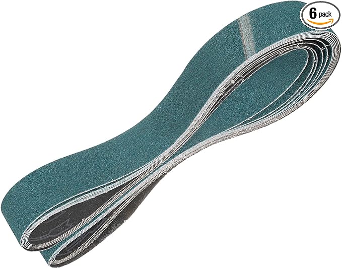 HARFINGTON 2 x 72 Inch Sanding Belts, 6 Pcs 60 Grit Zirconia Abrasive Belt Sander File Belt for Woodworking, Metal Polishing, Knife Sharpener