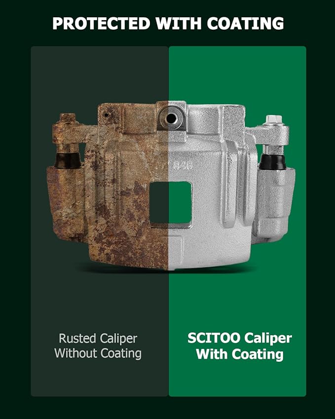 SCITOO Front Left Brake Caliper With Bracket 18B4939 Compatible For Chevy Colorado 04-08 For GMC Canyon 04-08 For Isuzu i-280 06 For Isuzu i-290 07-08 For Isuzu i-350 06 For Pontiac G6 05