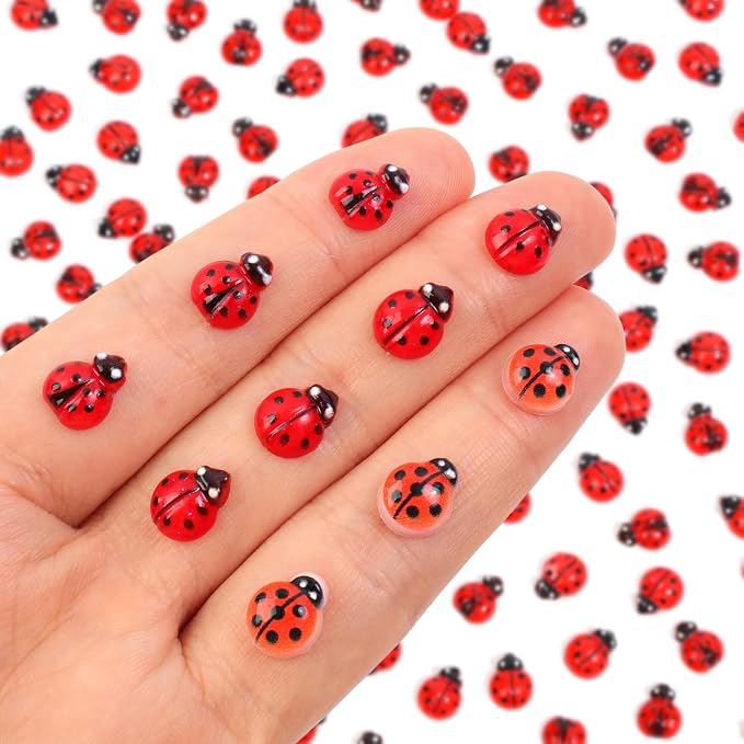 300pcs Mini Resin Ladybug Decor Tiny Ladybug by Unknown