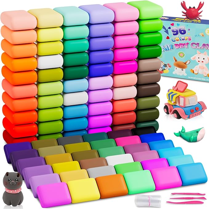 EDIFON Air Dry Clay, 96 Colors Modeling Clay by EDIFON