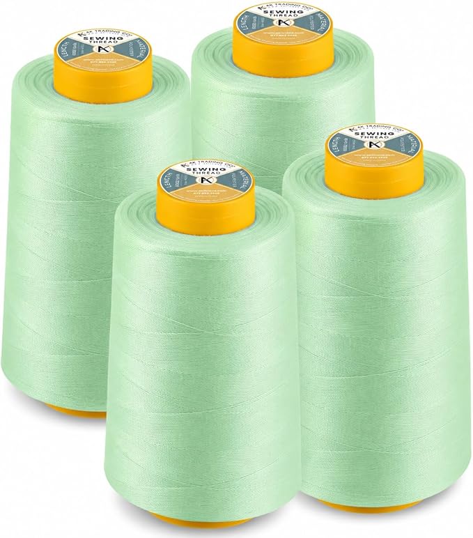 AK Trading 4-Pack Aqua All Purpose Sewing Thread Cones of High Tensile by Fabrics%7CEventDecor%7CCrafts%7CUpholsteryFoam