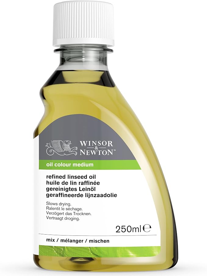 Winsor & Newton Refined Linseed Oil, 250ml Bottle - Image 9