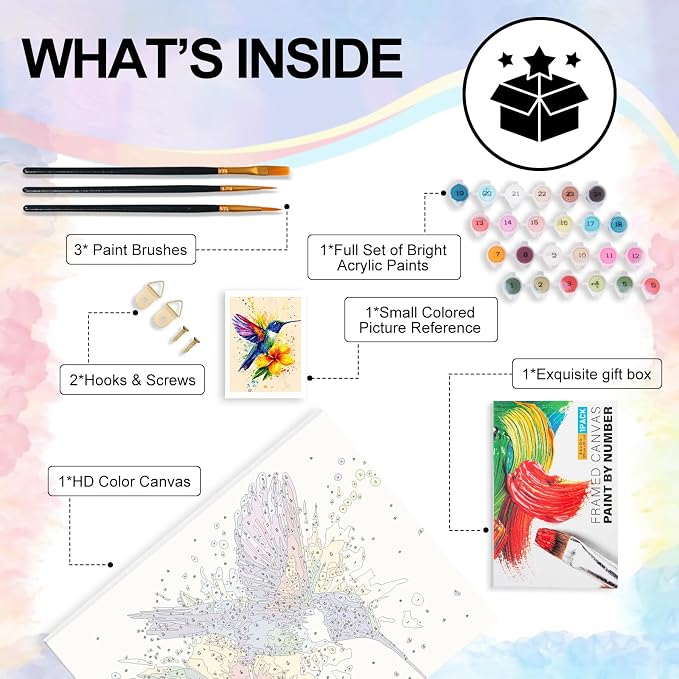 Yezavesu Framed Paint by Numbers Kit - Image 4