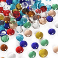 FUTUREPLUSX 1 LB Multicolored Flat Glass Marbles, Mixed Glass Beads Vase | by FuturePlusX