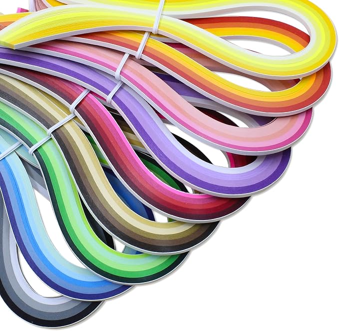 Zorfeter Multi-Color Quilling Paper Strips Kits, 3mm Width, 900 Strips by Zorfeter