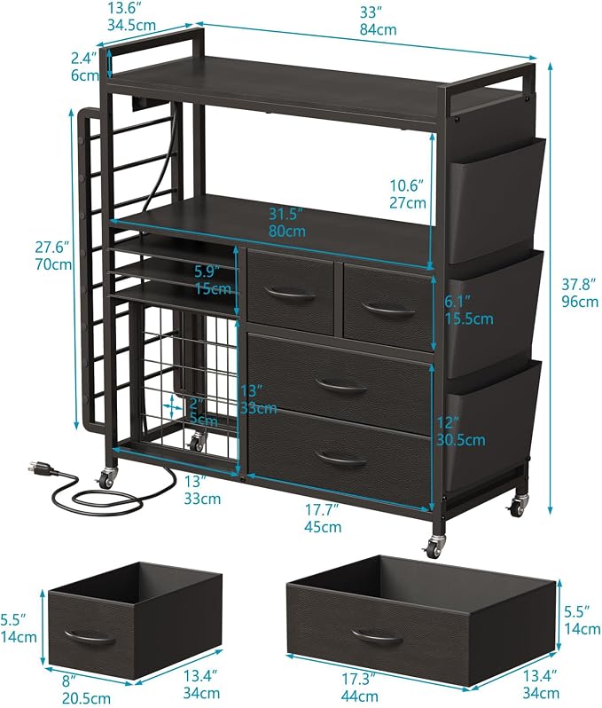 VENNQD Large Craft Organizer and Storage Rolling Cart Compatible - Image 3
