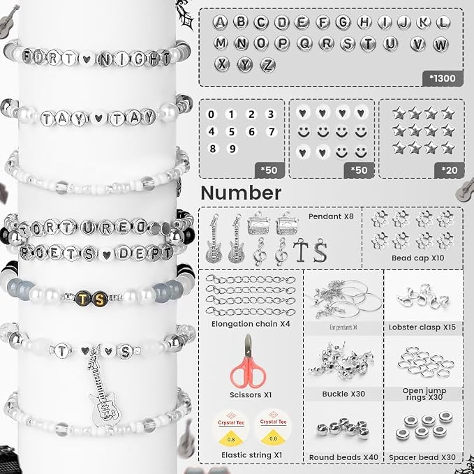 Goldwise Friendship Bracelet Kit 2 Boxes-3814 Pcs New Album Inspired Music - Image 3