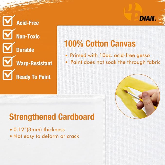 Canvas Boards for Painting 9x12 Inch, Watercolor - Image 2
