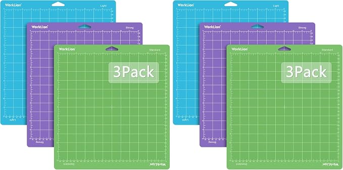 WORKLION Cutting Mat 12x12 for Cricut: Cricut Explore One/Air/Air 2/Maker by WORKLION
