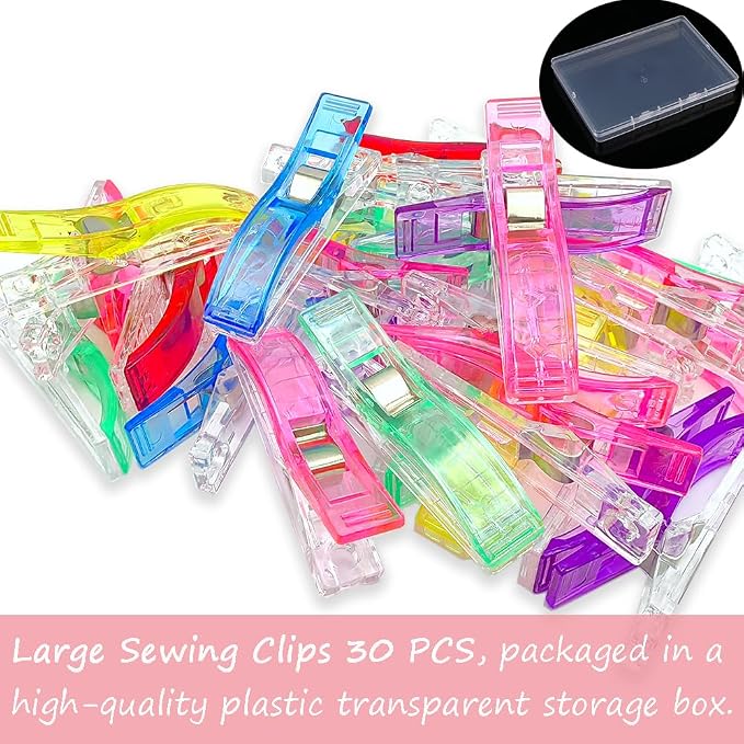 Large Sewing Clips for Fabric and Quilting 30 Pcs, KOLUP Jumbo Quilting Clips - Image 7