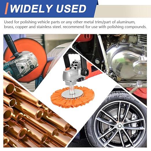 8 Airway Buffing Wheel Kit Polishing Wheel and Polishing Compound for Angle Grinder 8" in Diameter 5/8" in Arbor Hole Aluminum Metal Buffing Wheels Kit 6 Pcs