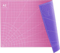 23" x 17" Self Healing PVC Cutting Mat, A2-Pink or Purple | Large, Double Sided by FrenzyBird