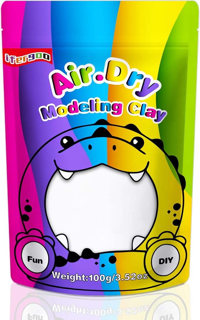 ifergoo White Air Dry Clay, DIY Creative Modeling Clay by iFergoo