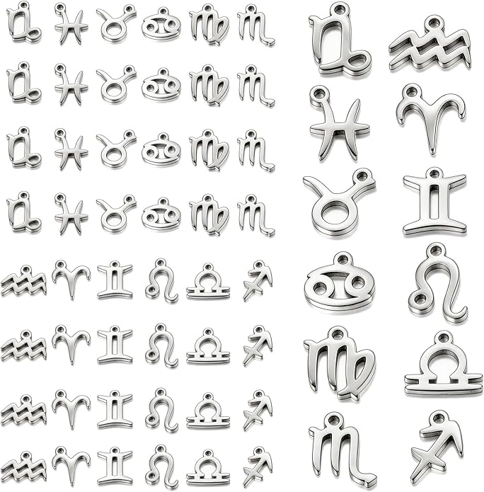 stino 28/48Pcs Stainless Steel Metal Charms | Fadeless, Waterproof, by stino