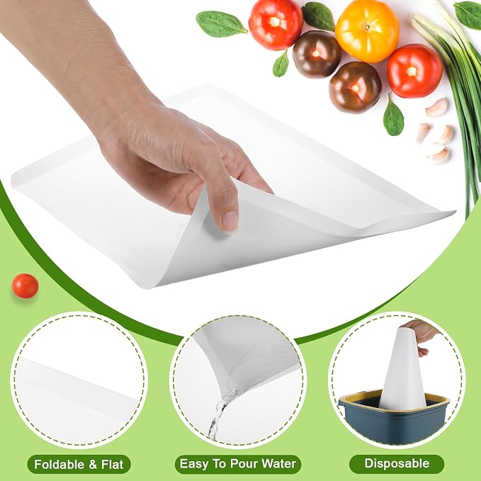 Hushee 120 Count Disposable Cutting Board Sheets 10 x 13 Inch Flexible Plastic - Image 3