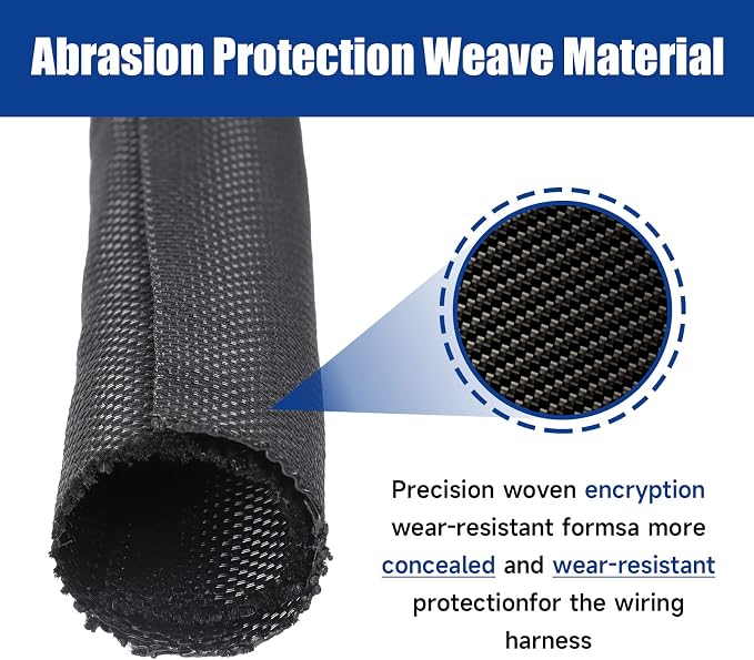 Automotive Wire Sheathing Split Wire Loom Braided Mesh Woven Cable Sleeve - Image 6