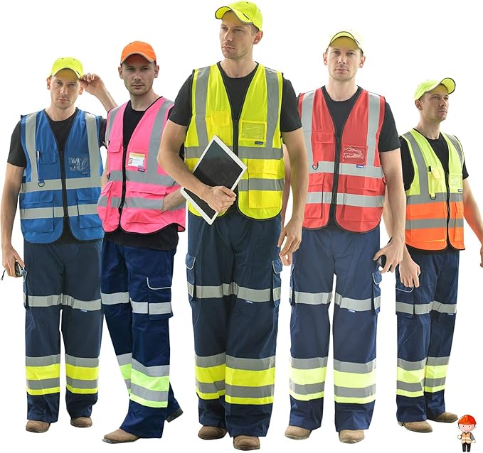 A-SAFETY Enhanced Visibility Safety Vest, Hi Viz 2 Band And Braces Waistcoat safe for Motorcycle, Running/Jogging, Bike/Bicycle Riding Outdoor Activities, Yellow