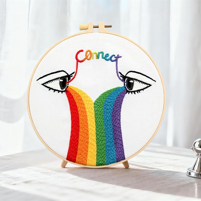 Crafmanoe Hand Embroidery Kits for Beginners Adults, LGBT Embroidery Starter Kit - Image 3