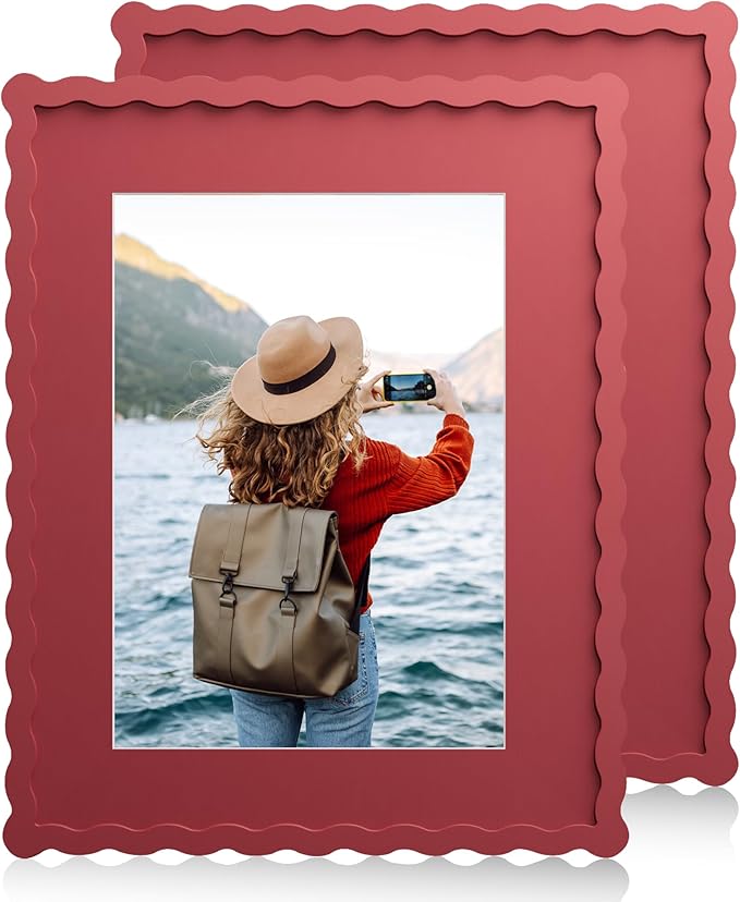 11x14 Wavy Picture Frame With Mat by Unknown
