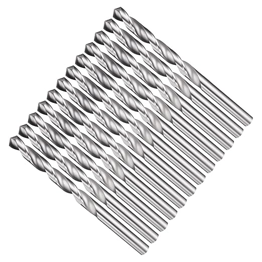 Drill Bit, 9/32" Cutting Diameter, 4241 HSS 118° Cutting Angle Uncoated Bright Versatile Jobber Bits - (Applications: for Drilling Plastic Wood Soft Metal), 12-Pieces