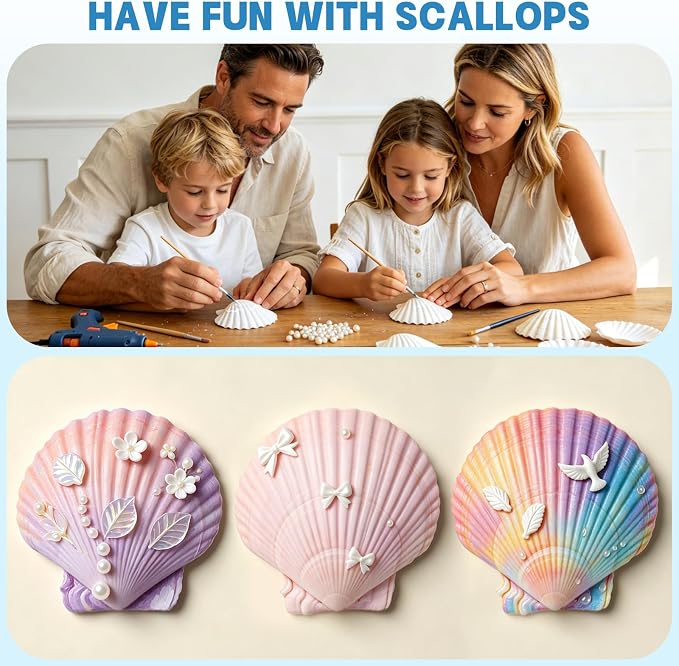 20 PCS 4"-5" Large Scallop Shells - Image 2