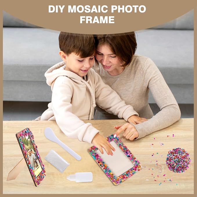 zjdbset DIY Mosaic Photo Frame Craft Kit - Image 5