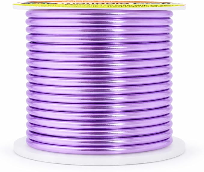 Mandala Crafts 8 Gauge Lavender Anodized Aluminum Craft Wire, 32 FT | Colored - Image 2