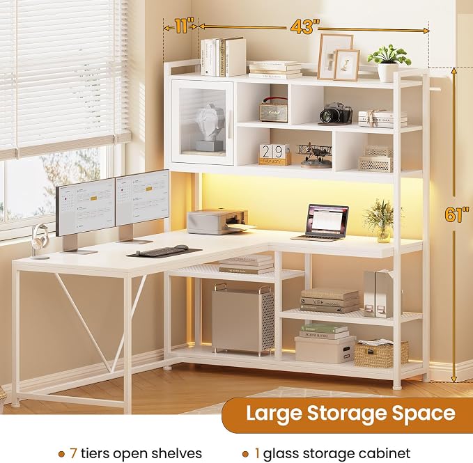 SEDETA L Shaped Computer Desk, L Shaped Corner Desk - Image 2