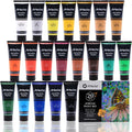 Artecho Professional Acrylic Paint Set, 20 Primary Colors Tubes, Art Craft by Artecho