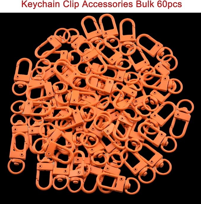 Keychain Clasp Keychain Clip Accessories Bulk 60pcs Colorful Lobster Claw Clasps - Image 2