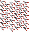 4" inch Metal Spring Clamps w/ Red PVC Coated Handle and Tips (Pack of 40)