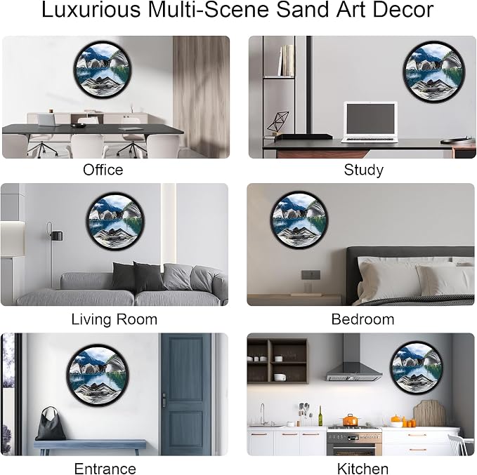 Mtadmai 24" Moving Sand Art, 3D Sand Art Pictures Deep Sea Sandscape Living - Image 8