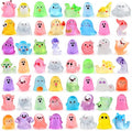 DIYDEC 65pcs Halloween Luminous Miniature Ghosts, Mini Resin Ghosts Figures to by DIYDEC