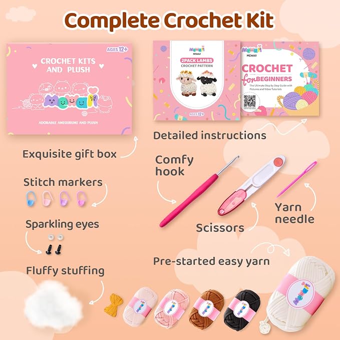 Mewaii Crochet Kit for Beginners Level 1 - Image 4