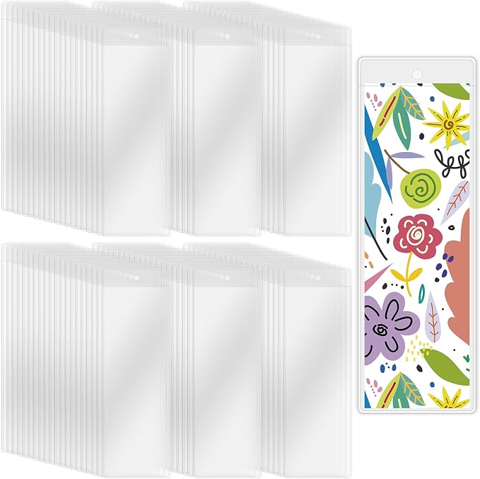 DSYIL 120 PCS Bookmark Sleeves Clear by DSYIL