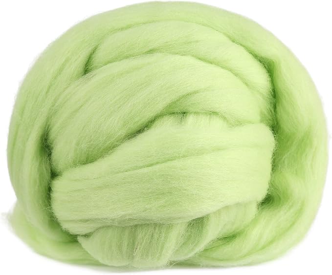 3.53oz Wool Roving, Wool Felting Supplies, Pure Wools, Chunky Yarn, Spinning by Jupean