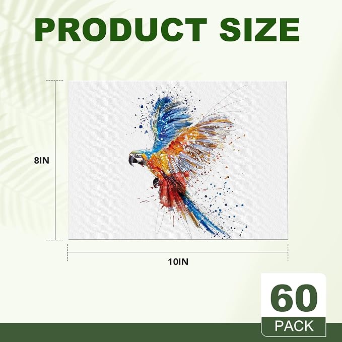 ESRICH 8x10 Canvas for Painting, 60 Pack Canvas Boards for Painting, Blank - Image 2