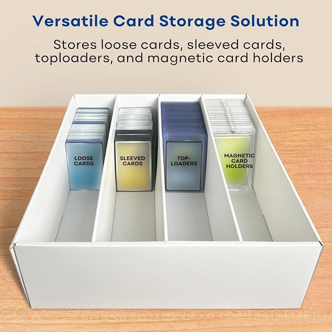 Fageverld 4-Pack Trading Card Storage Box, Top loader Storage Boxes, includes - Image 4