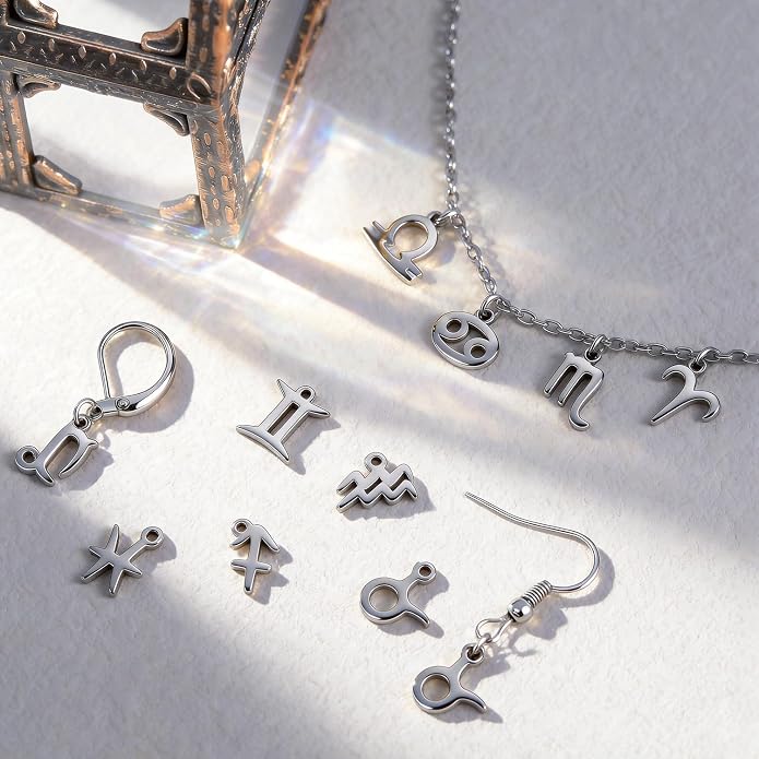 stino 28/48Pcs Stainless Steel Metal Charms | Fadeless, Waterproof, - Image 5