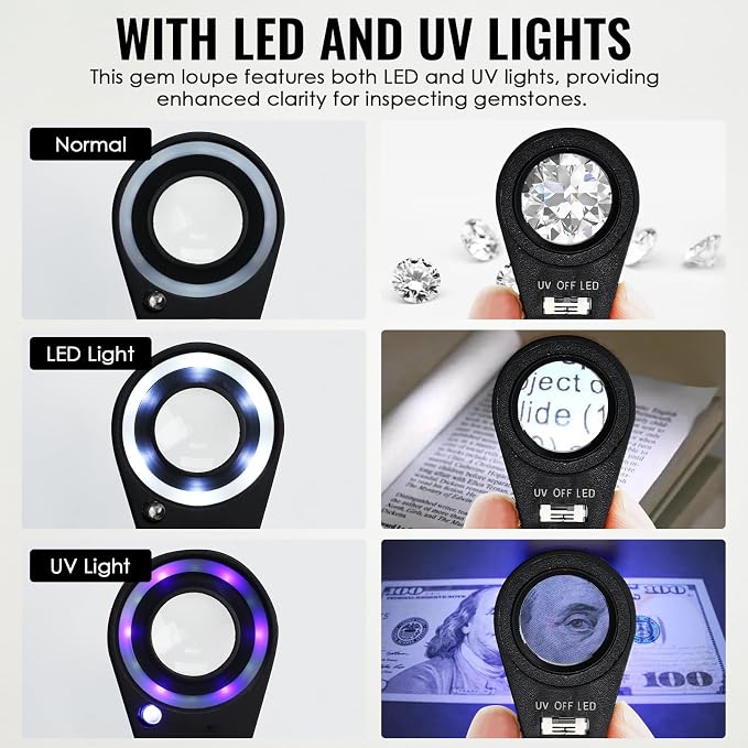 10x Foldable Pocket Magnifier Loupe - Image 3