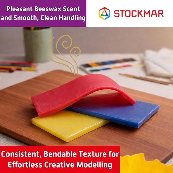 Stockmar Modelling Beeswax Sheets – 3 Assorted Colors of Natural Beeswax - Image 2