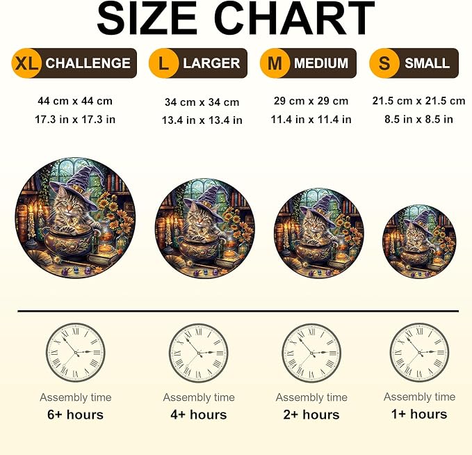 KAAYEE Wooden Puzzles for Adults, Magic Feline Cat Wooden Jigsaw Puzzle 450 PCS - Image 8